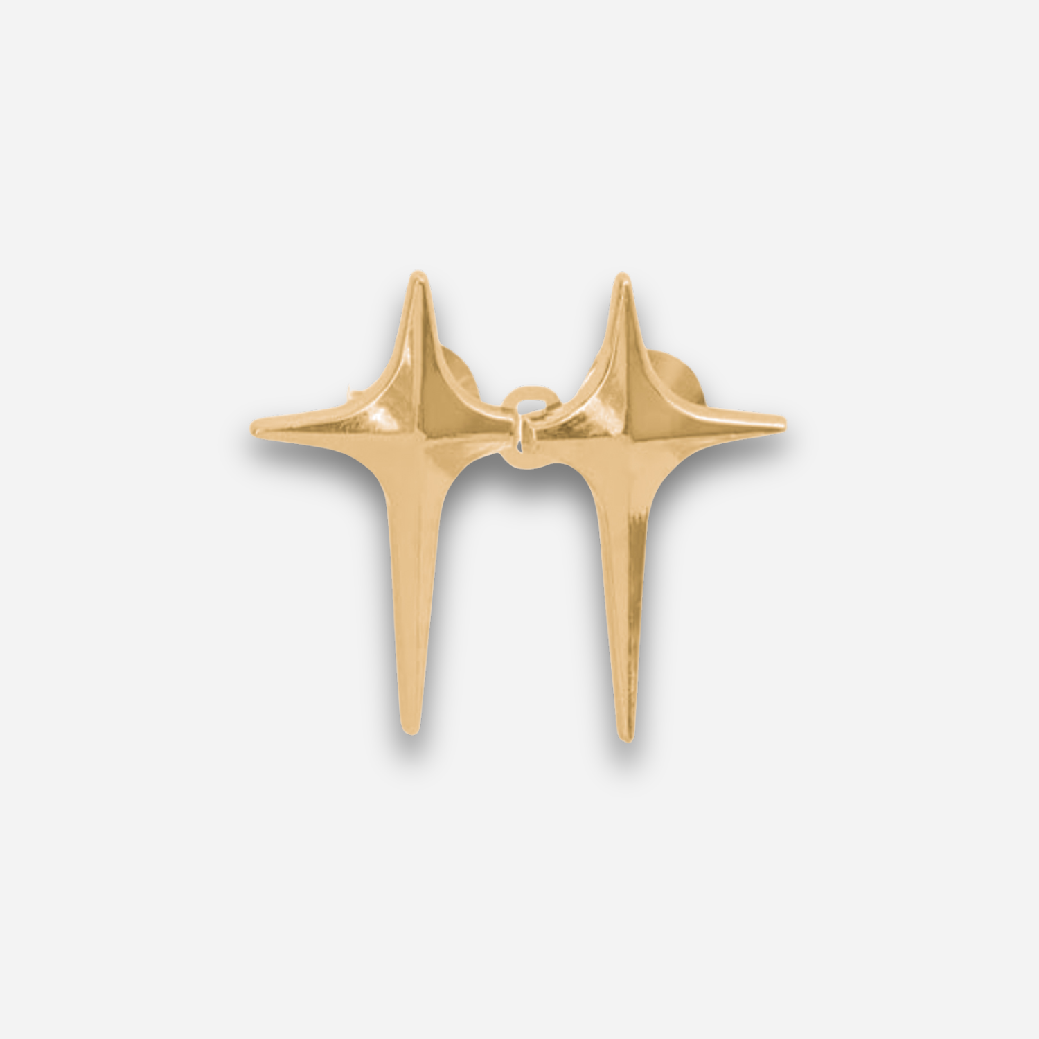 Pair of gold waist knots on a white background