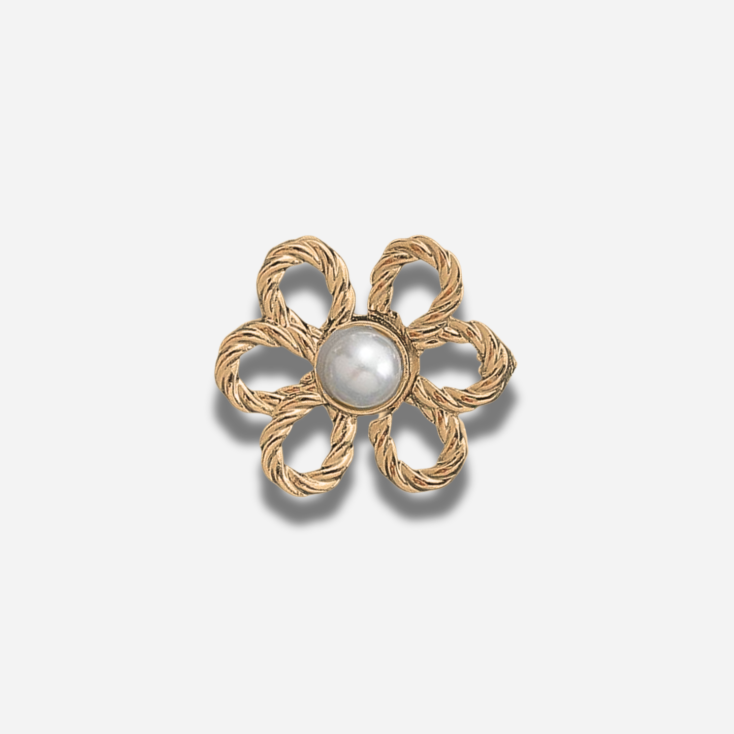 Gold pearl waist knot on a light gray background