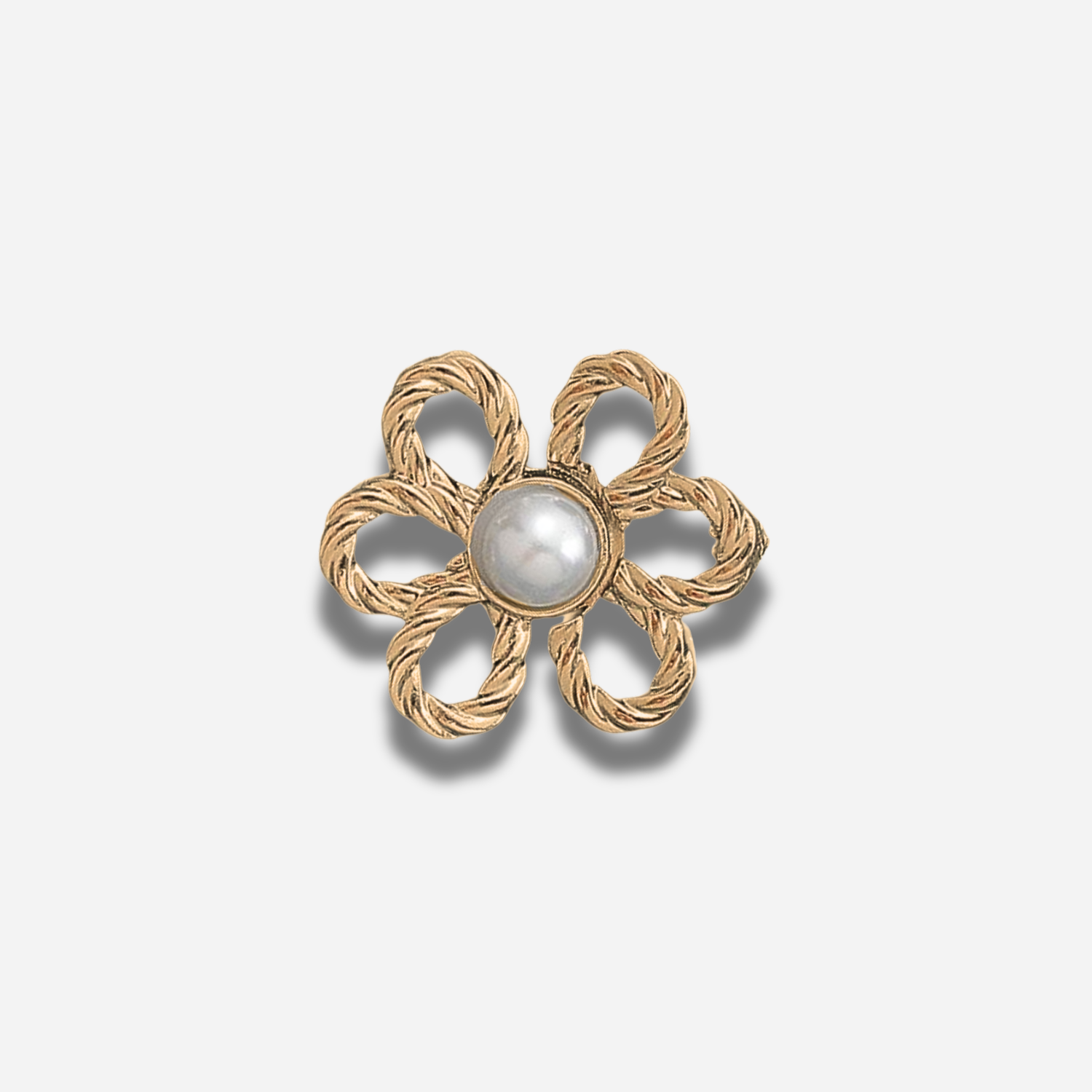 Gold pearl waist knot on a light gray background
