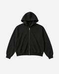 Billie Satin Zip Up Cropped Black