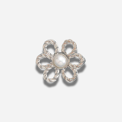 Silver pearl waist knot on a light gray background