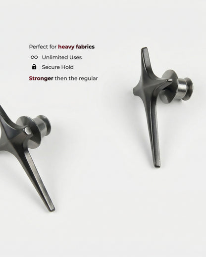 Two metallic fasteners on a plain white background.