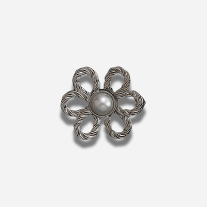 Gun black pearl waist knot on a light gray background