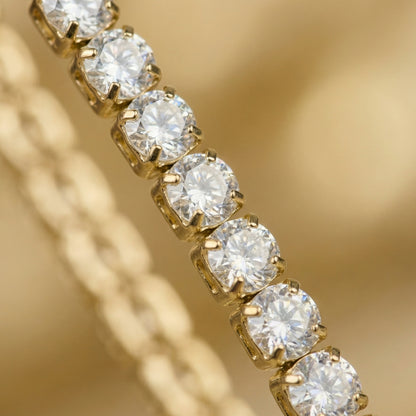 Gold tennis chain