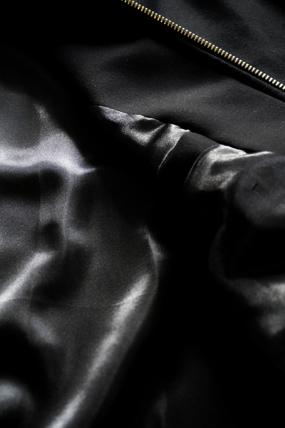BILLIE CROPPED ZIP UP BLACK
