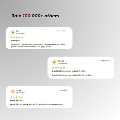 Product reviews with user names and dates on a gray background