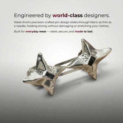 zilveren stervormige waist knots promotekst