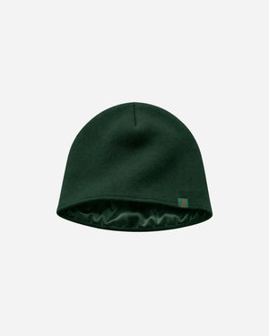 Billie Satin Beanie Green