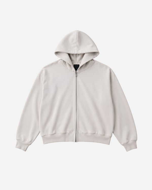 Billie Satin Zip Up Cropped Cream