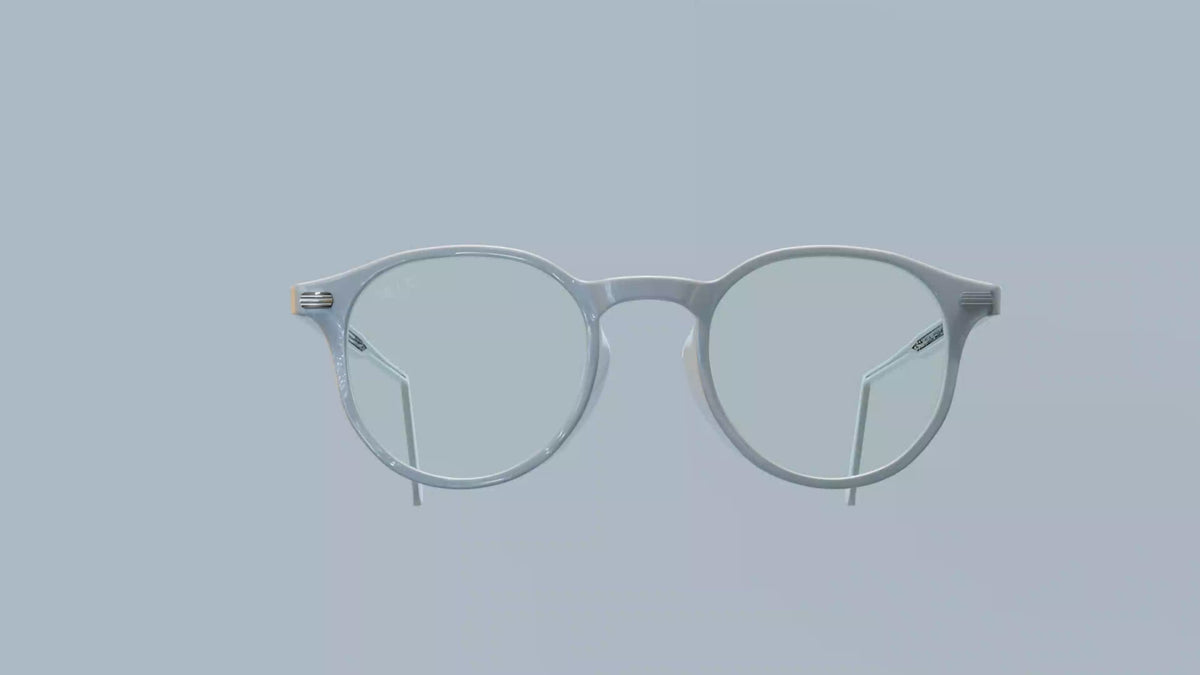 glasses floating and spinning on clear background