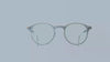 glasses floating and spinning on clear background